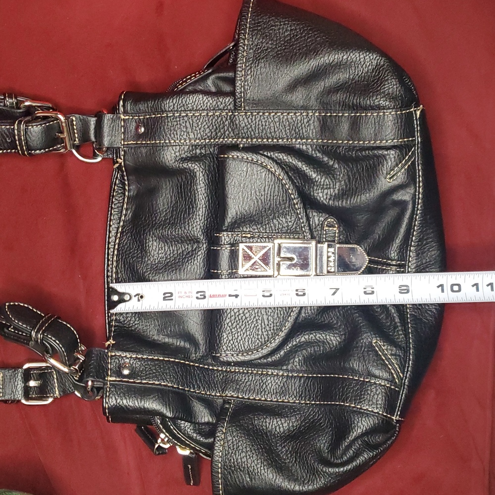 Black Faux Leather Handbag‎ - Picture 8 of 11